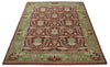5x8, 6x9, 8x10 and 9x12 Handmade Persian Design Rust and Green made with fine wool Area Rug |  TRDCP150810