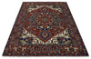 8x10 and 9x12 Traditional Rust, Ivory and Blue Hand knotted wool Area Rug