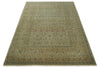 8x10 and 9x12 Vintage Brown Antique Persian Tabriz Fine Hand Knotted Wool Area Rug | TRD421