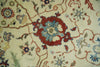 8x10 Fine Hand Knotted Ivory and Blue Traditional Vintage Style Mahal Antique Wool Rug | TRDCP492810