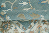 8x10 Hand Knotted Blue and Beige Traditional Vintage Turkish Oushak Antique Wool Rug | TRDCP756810