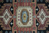 8x10 Hand Knotted Ivory, Black and Rust Traditional Heriz Serapi Antique Wool Rug | TRDCP753