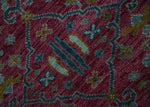 8x10 Hand Knotted Maroon and Gold Heriz Serapi Traditional Antique Style Wool Area Rug | TRDCP1603810S