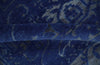 8x10 Hand Knotted Oriental Oushak Blue and Silver Wool Area Rug | TRDCP1507810S