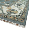 8x10 Wool Traditional Ivory and Gray Vibrant Colorful Hand knotted Oushak Area Rug | TRDCP1304810