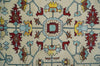 8x10 Wool Traditional Persian Blue and Ivory Hand knotted Oushak Area Rug | TRDCP788810