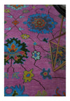 8x10 Wool Traditional Persian Pink, Gray and Blue Vibrant Colorful Hand knotted Oushak Area Rug | TRDCP844810