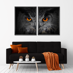 Mesmerizing Gray Owl Wall Art