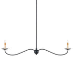 Currey and Company Saxon Black Linear Chandelier 9000-1126