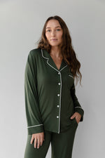Women's Stretch-Knit Long Sleeve Bamboo Pajama Set