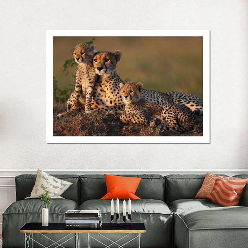Safari Cheetah Family Wall Art