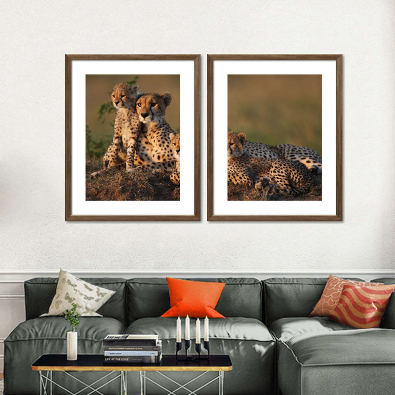Safari Cheetah Family Wall Art