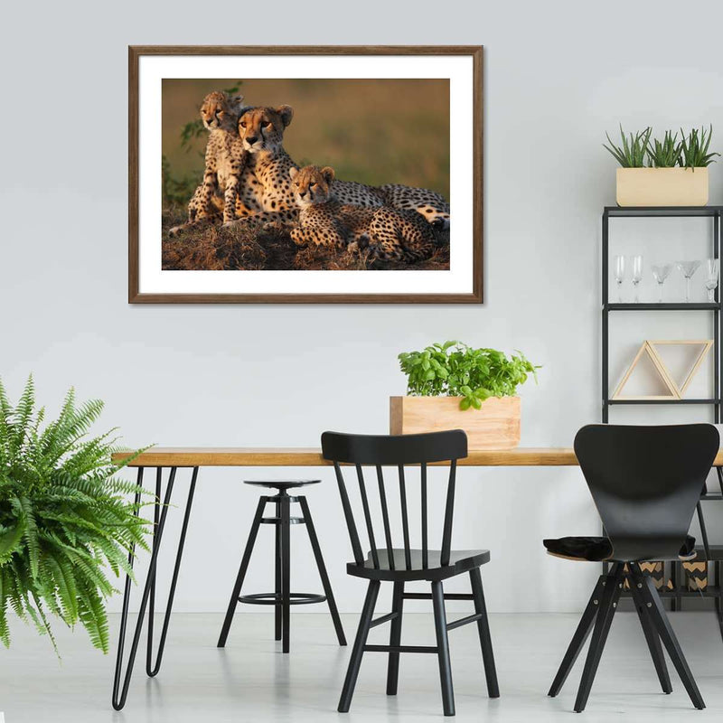 Safari Cheetah Family Wall Art