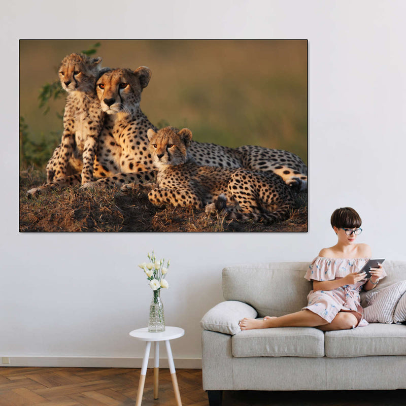 Safari Cheetah Family Wall Art