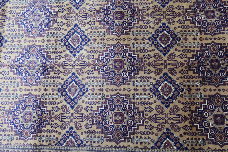 Hand-Knotted Zerkhaki Afghan Wool Area Rug – 6'7" x 9'7" | Rich Brown Tones, Durable Craftsmanship