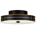 Currey and Company Fielding Black Flush Mount 9999-0071