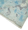 2x4 Modern Abstract Ivory, Blue and Charcoal Wool and Silk Rug| N7324