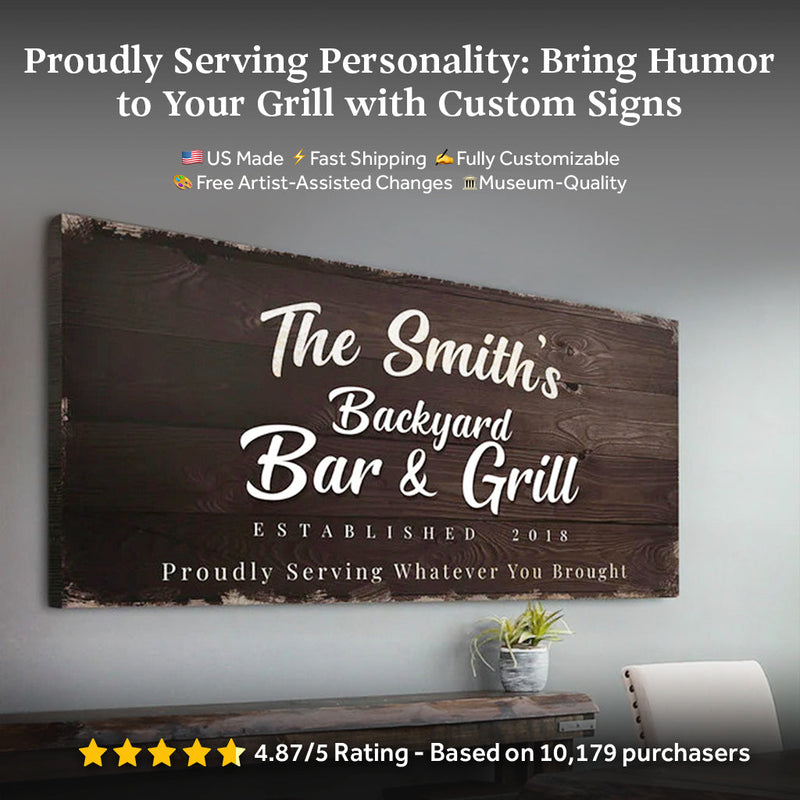 Backyard Bar & Grill Sign