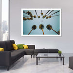 Plane Below Palm Trees Wall Art