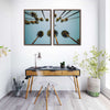 Plane Below Palm Trees Wall Art