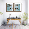 Plane Below Palm Trees Wall Art