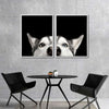 Peeking Siberian Husky Wall Art