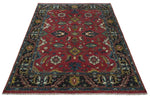 9x12 Antique Hand Knotted Rust and Charcoal Traditional Oushak Wool Area Rug | TRDCP1371912
