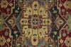 9x12 Hand Knotted Red and Gray Traditional Persian Heriz Serapi Wool Rug | TRDCP952