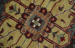 9x12 Hand Knotted Red and Gray Traditional Persian Heriz Serapi Wool Rug | TRDCP952