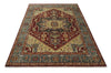 9x12 Hand Knotted Red and Gray Traditional Persian Heriz Serapi Wool Rug | TRDCP952