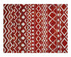 4x6 and 9x12 Hand Knotted Rust and White Modern Contemporary Southwestern Tribal Trellis Recycled Silk Area Rug | OP7