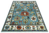 9x12 Wool Traditional Persian Blue and Ivory Colorful Hand knotted Oushak Area Rug | TRDCP1067912