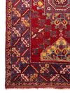 Dezgiri Anatolian Tribal Wool Rug – 5’x8’– Hand-Knotted Red Medallion Rug with Geometric Motifs