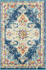 Miya Traditional Teal Area Rug