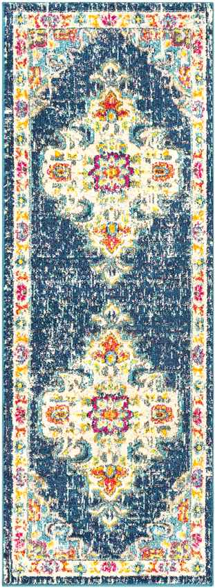 Miya Traditional Teal Area Rug