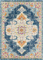 Miya Traditional Teal Area Rug