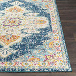 Miya Traditional Teal Area Rug