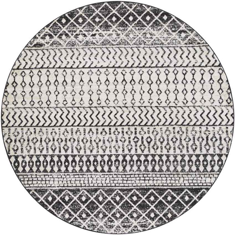 Louise Global Black/White Area Rug