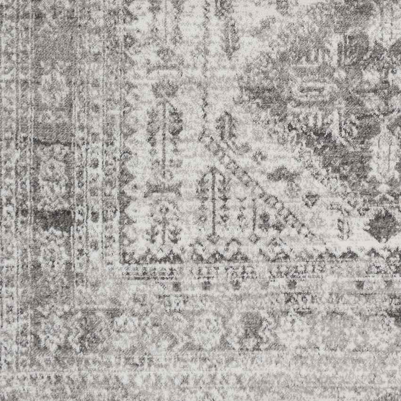Jules Traditional Light Gray/White/Charcoal Area Rug
