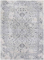 Lachan Traditional White/Grey Area Rug