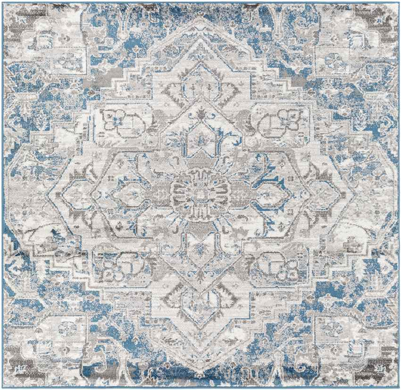 Angelo Traditional Ivory/Blue Area Rug