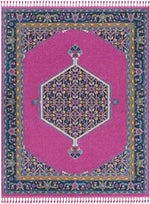 Brenna Traditional Bright Pink Area Rug