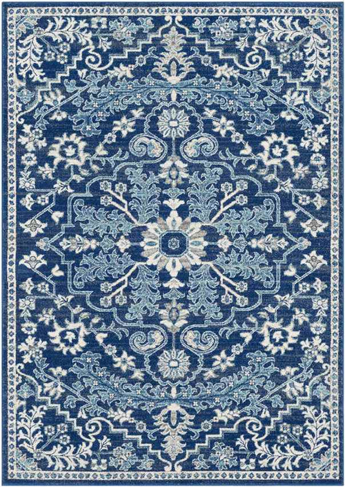 Olivia Traditional Dark Blue Area Rug