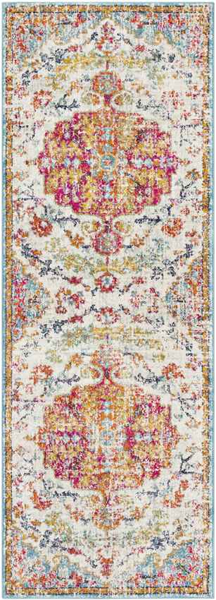 Olivia Traditional Saffron/Teal Area Rug