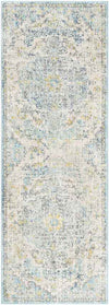 Olivia Traditional Ivory Cream/Teal/Yellow Area Rug