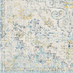 Olivia Traditional Ivory Cream/Teal/Yellow Area Rug