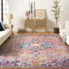 Olivia Traditional Orange/Dark Blue Area Rug