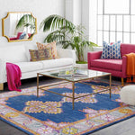 Isla Traditional Navy/Gray Area Rug