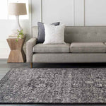 Leo Traditional Black Area Rug
