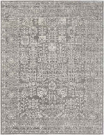 Leo Traditional Charcoal/Ivory Area Rug